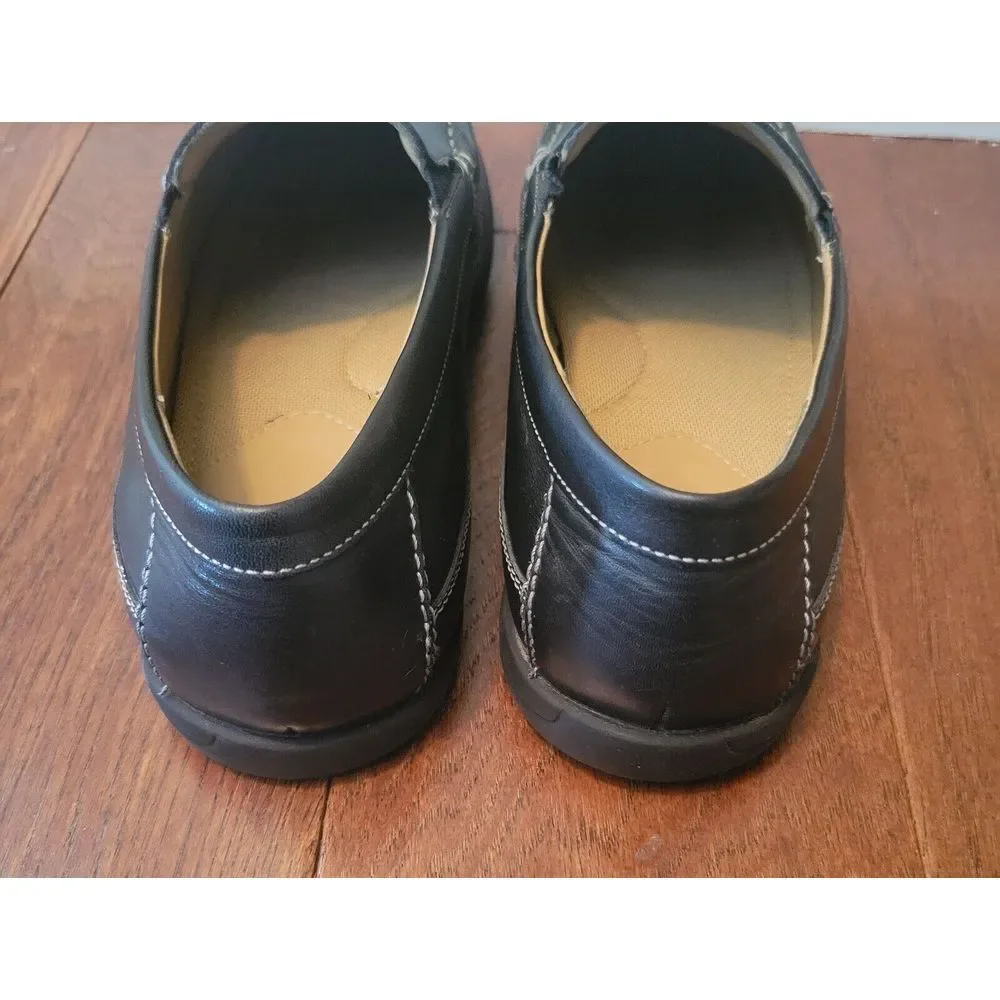 Johnston & Murphy Locklin Leather Venetian Slip-Ons Boy's Size 8.5‎ Black